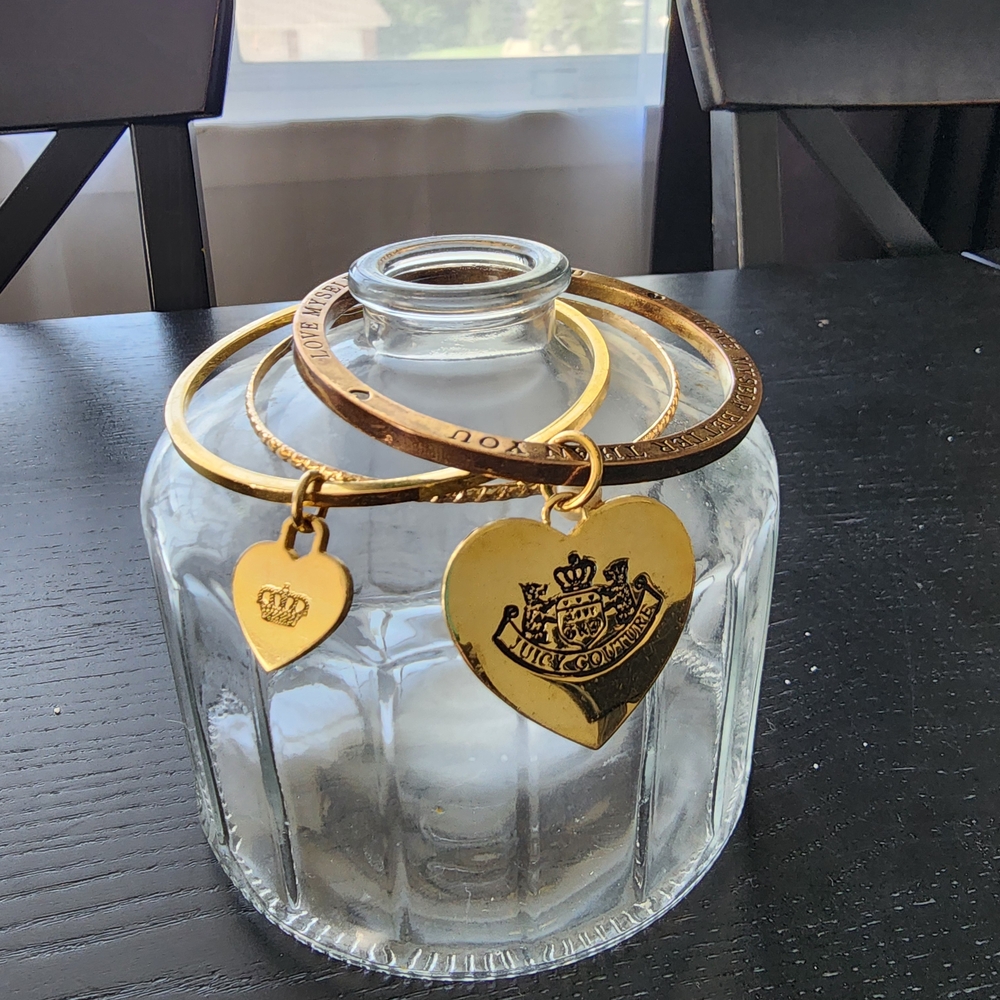 Juicy Couture Gold Heart Charm Bracelets